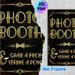 Photo Booth Themed Painting Poster, Vintage Art Deco Black & Gold Film Strip Framed Poster, Retro Decorative Accent Suitable For Weddings, Parties And_maomaolike.com