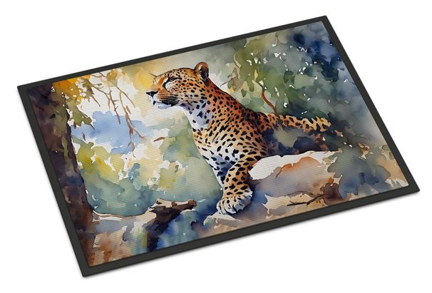 Leopard Doormat Front Door Mat Indoor Outdoor Rugs For Entryway, Non Slip Washable Low Pile, 24H X 36W_maomaolike.com
