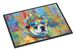 Akita Hippie Dawg Doormat Front Door Mat Indoor Outdoor Rugs For Entryway, Non Slip Washable Low Pile, 24H X 36W_maomaolike.com