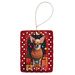 Chihuahua Holiday Christmas Porcelain Ornament Christmas Tree Hanging Decorations For Home Christmas Holiday, Rectangle, Gift, Multicolor_maomaolike.com