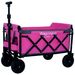 Expandable Dual-Layer Utility Wagon With 100% Extra Space - 225lbs Grocery Cart For Camping, Shopping, Sports, Gardening, Fishing, Pink_maomaolike.com