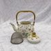 Enamel Kettle 40.58 oz - Multipurpose teapot and kettle with strainer, perfect for gift giving and festive occasions_maomaolike.com