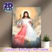 Divine Jesus Painting Poster, Serene Glowing Religious Scene Poster, Inspirational Spiritual Decor Ideal For Home, Prayer Room_maomaolike.com