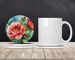 Oklahoma Roses In Watercolor Large Sandstone Coasters Pack Of 4 Absorbent Round Coasters Decor Gifts For Men Or Women, 4 In, Multicolor_maomaolike.com