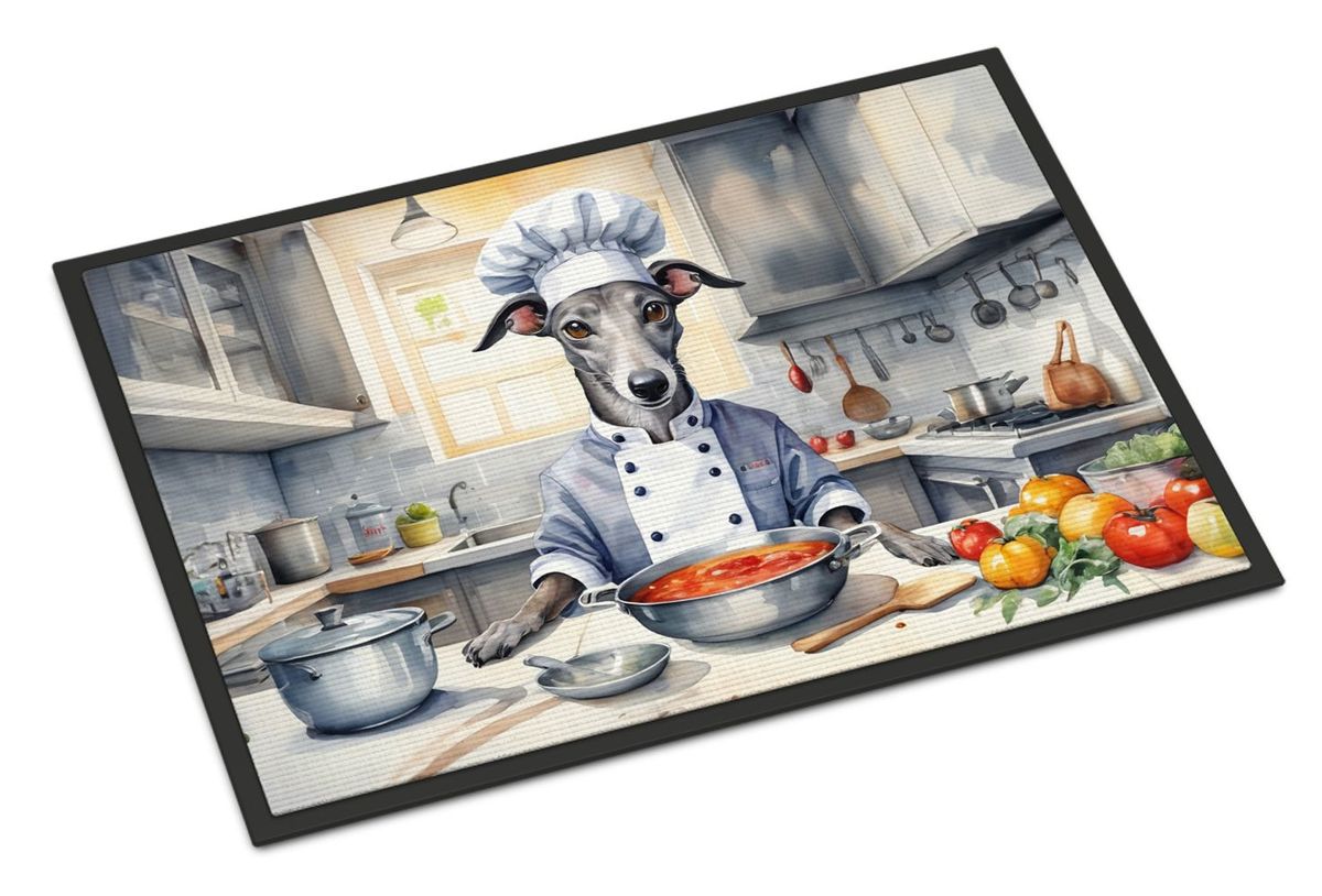 Greyhound The Chef Doormat Front Door Mat Indoor Outdoor Rugs For Entryway, Non Slip Washable Low Pile, 24H X 36W_maomaolike.com