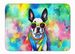 Boston Terrier Hippie Dawg Memory Foam Kitchen Mat Machine Washable Anti-Fatigue Mat Cushion Comfort Bath Mat Or Kitchen Rug_maomaolike.com