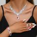Elegant Bridal Jewelry Set Necklace Earrings With Sparkling Rhinestones Perfect For Weddings Parties_maomaolike.com