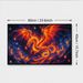 Art Dragon Painting Mythical Creature Print Poster For Living Room Bedroom Office Wall Hanging Display 40x60cm Framed_maomaolike.com