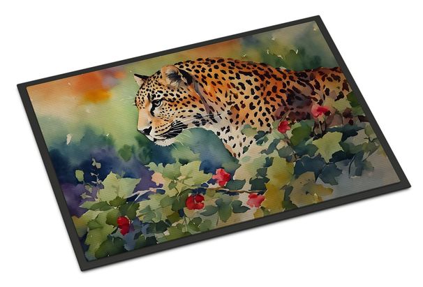 Leopard Doormat Front Door Mat Indoor Outdoor Rugs For Entryway, Non Slip Washable Low Pile, 24H X 36W_maomaolike.com