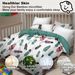 9 Piece Soft All-Season Washed Microfiber Cover Set , Queen/King/Calking Bedding Set With Pillowcases,Bedspread Print Curtains & Solid Curtains,Print, Moisture-Wicking, Soft ,Cooling, Easy Care_maomaolike.com