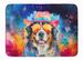 Bernese Mountain Dog Hippie Dawg Memory Foam Kitchen Mat Machine Washable Anti-Fatigue Mat Cushion Comfort Bath Mat Or Kitchen Rug_maomaolike.com