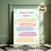 Dance Class Rules Painting Poster, Pastel-colored Playful Rule-themed Poster, Clearly Presents Positive Class Guidelines, Suitable For Dance Studio_maomaolike.com