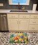 Freesias In Watercolor Memory Foam Kitchen Mat Machine Washable Anti-Fatigue Mat Cushion Comfort Bath Mat Or Kitchen Rug_maomaolike.com
