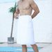 Men's Wearable Bathrobe Soft Absorbent Thick Fiber Hotel Pool Bath With Buckle Towel Beach_maomaolike.com