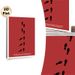 The Usual Suspects Movie Quote Footprint Painting Poster, Minimalist Red-toned With Black Footprint Trail Poster, Thought-provoking Cinematic Decor_maomaolike.com