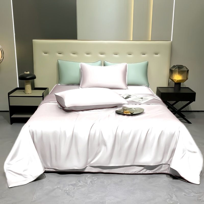 Satin Washed Silky Quilt Cover Pillowcase Three Piece Set (without Sheets)_maomaolike.com