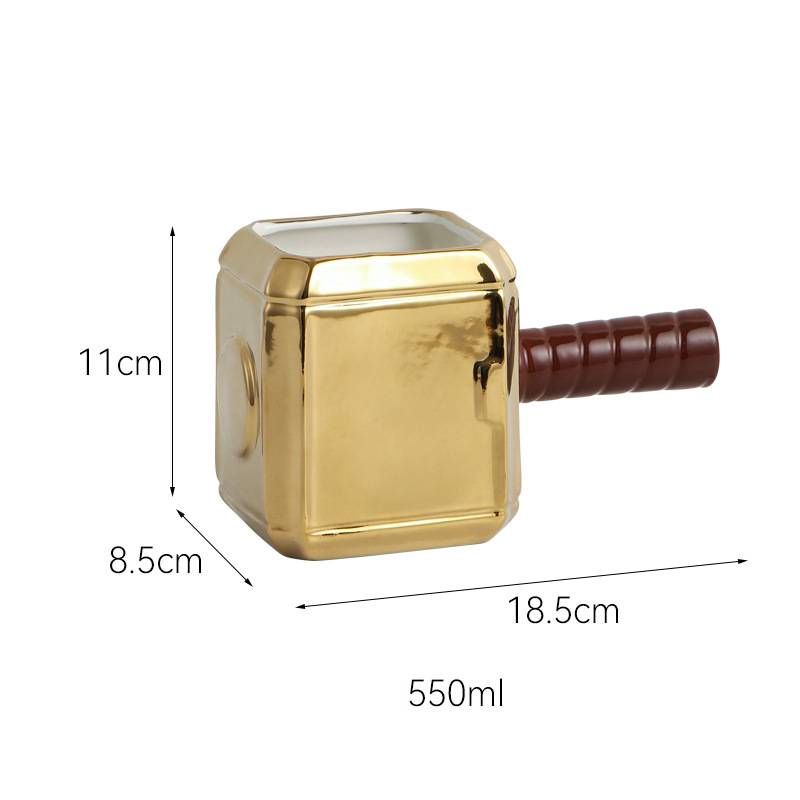 Thor's Hammer Ceramic Water Cup Three-dimensional Shaped Cup Funny New Strange Mug_maomaolike.com