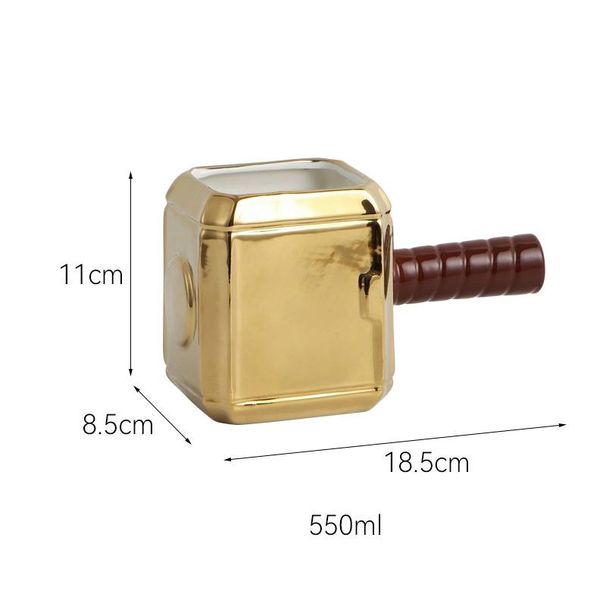 Thor's Hammer Ceramic Water Cup Three-dimensional Shaped Cup Funny New Strange Mug_maomaolike.com