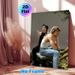 Male Fairy Themed Painting Poster, Soft-toned Whimsical Scene Poster, Ethereal Artistic Decor Featuring Winged Men On Stone Bench, Suitable For Living_maomaolike.com