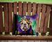 English Bulldog King Of Mardi Gras Throw Pillow Machine Washable, Indoor Outdoor Decorative Pillow For Couch, Bed Or Patio, 14Hx14W_maomaolike.com