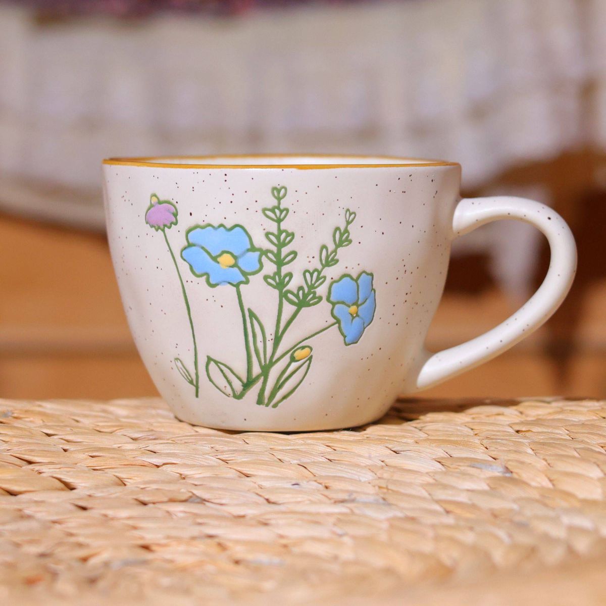 Exquisite Orchid Ceramic Coffee Cup Hand-painted Household Milk Water Cup_maomaolike.com