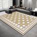 Living Room Rug Large Size Gorgeous Gold Frame Design Bedroom Rug Plush Thickened Machine Washable Thickened Underlay Interior Decorative Rug_maomaolike.com