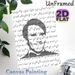 Arabic Lyric Portrait Painting Poster, Monochrome Typography-filled Portrait Poster, Artistic Tribute To Arabic Vocal Art, Ideal For Home Living Room_maomaolike.com