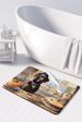 Chocolate Lab Fall Kitchen Pumpkins Memory Foam Kitchen Mat Machine Washable Anti-Fatigue Mat Cushion Comfort Bath Mat Or Kitchen Rug_maomaolike.com