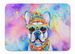 French Bulldog Hippie Dawg Memory Foam Kitchen Mat Machine Washable Anti-Fatigue Mat Cushion Comfort Bath Mat Or Kitchen Rug_maomaolike.com