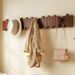 Piano Key Wall-Mounted Clothes Solid Wood No-Drill Coat Space-Saving Wall Hanging Entryway Door Storage Rack_maomaolike.com