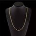 Fashion 18K Gold 2MM 16/18/20/22/24/26/28/30 Inch Side Chain For Women Men Jewelry 925 Silver Necklace_maomaolike.com