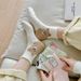 Unisex Cute Little Bear Girl Medium Socks Cartoon Thin Girl White Socks Ins Student Sports Short Socks_maomaolike.com