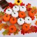 Simulation Model Fake Foam Material Yellow White Pumpkin Halloween Props Bouquet Decoration DIY_maomaolike.com