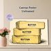 Butter Themed Painting Poster, Vintage Hand-drawn Stacked Butter Bars Poster, Warm-toned Retro Design, Ideal Decor For Kitchen And Dining Area_maomaolike.com