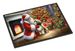 Lhasa Apso And Santa Claus Doormat Front Door Mat Indoor Outdoor Rugs For Entryway, Non Slip Washable Low Pile, 24H X 36W_maomaolike.com