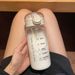 1PC Transparent Simple Sports Water PC Plastic Bouncing Straw Portable Drop Resistant Cup Creative Water Bottle Sports_maomaolike.com