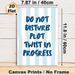 Do Not Disturb Plot Twist Painting Poster, Playful Hand-drawn Dark Blue Text With Light Blue Stripes Poster, Humorous Quiet Reminder Suitable For_maomaolike.com