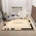 Living Room Rug Large Size Gorgeous Gold Frame Design Bedroom Rug Plush Thickened Machine Washable Thickened Underlay Interior Decorative Rug_maomaolike.com