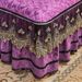European Style Autumn Winter Quilted Skirt Four-Piece Set Detachable Zipper Thickened Warm Velvet Bed Cover Coral Fleece_maomaolike.com