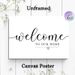 Welcome Home Themed Painting Poster, Minimalist Black & White Calligraphy Style Poster, Warm Welcoming Decor Ideal For Entryway, Living Room_maomaolike.com