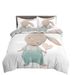 Cartoon Rabbit Three Piece Set 3D Digital Printed Children's Quilt Set, Bed Sheet, Bedding Supplies Customization_maomaolike.com