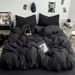 Simple Solid Color Four-Piece Duvet Cover Bedding Student Dormitory Single Three-Piece Set Bed Sheet Style_maomaolike.com