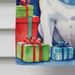 White English Bulldog Christmas Reindeer House Flag Large Porch Sleeve Pole Decorative Outside Yard Banner Artwork Wall Hanging, Polyester, House Size, Multicolor_maomaolike.com