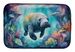 Manatee In A Dreamscape Dish Drying Mat Absorbent Dish Drying Mat Pad For Kitchen Counter Dish Drainer Mat For Countertop, 14 X 21", Multicolor_maomaolike.com