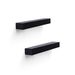 Floating Shelves 18.11" Wall Mounted Wood Shelves For Bathroom, Bedroom, Living Room, Kitchen, Hanging Shelf For Books/Storage/Decor With Invisible Brackets, Black_maomaolike.com