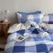 Wholesale Nordic Style Simple Pure Four-Piece Set Retro Plaid Vintage Full Cotton Satin 60s Thickened Brushed 4 Pieces_maomaolike.com