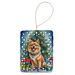 Finnish Spitz Christmas Reindeer Porcelain Ornament Christmas Tree Hanging Decorations For Home Christmas Holiday, Rectangle, Gift, Multicolor_maomaolike.com