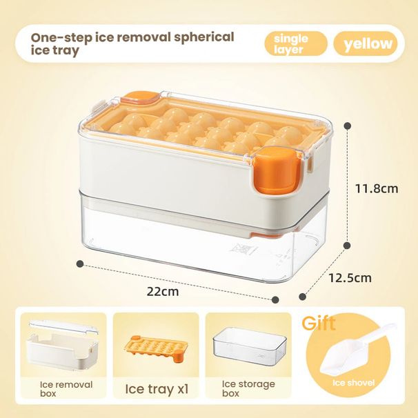 VANFOLA Large Capacity Silicone Ice Cube Tray, One-Press Ice Release Ice Mold With Lid, Household Ice Making & Storage Container For Refrigerator_maomaolike.com