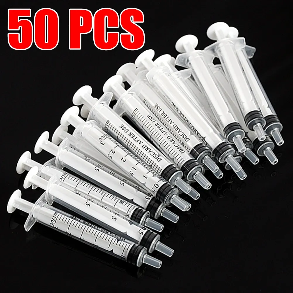 50PCS Mayitr 3ML Plastic Bubble Syringe Tube Length Reusable Hydroponics Lab Injection Medical Tool Nutrient Measuring_maomaolike.com