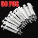 50PCS Mayitr 3ML Plastic Bubble Syringe Tube Length Reusable Hydroponics Lab Injection Medical Tool Nutrient Measuring_maomaolike.com